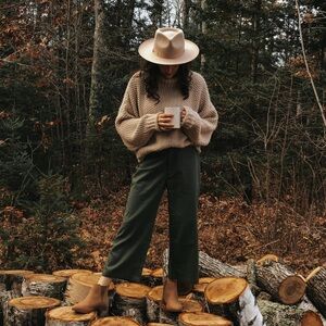 H&M Cream Cowl Neck Sweater